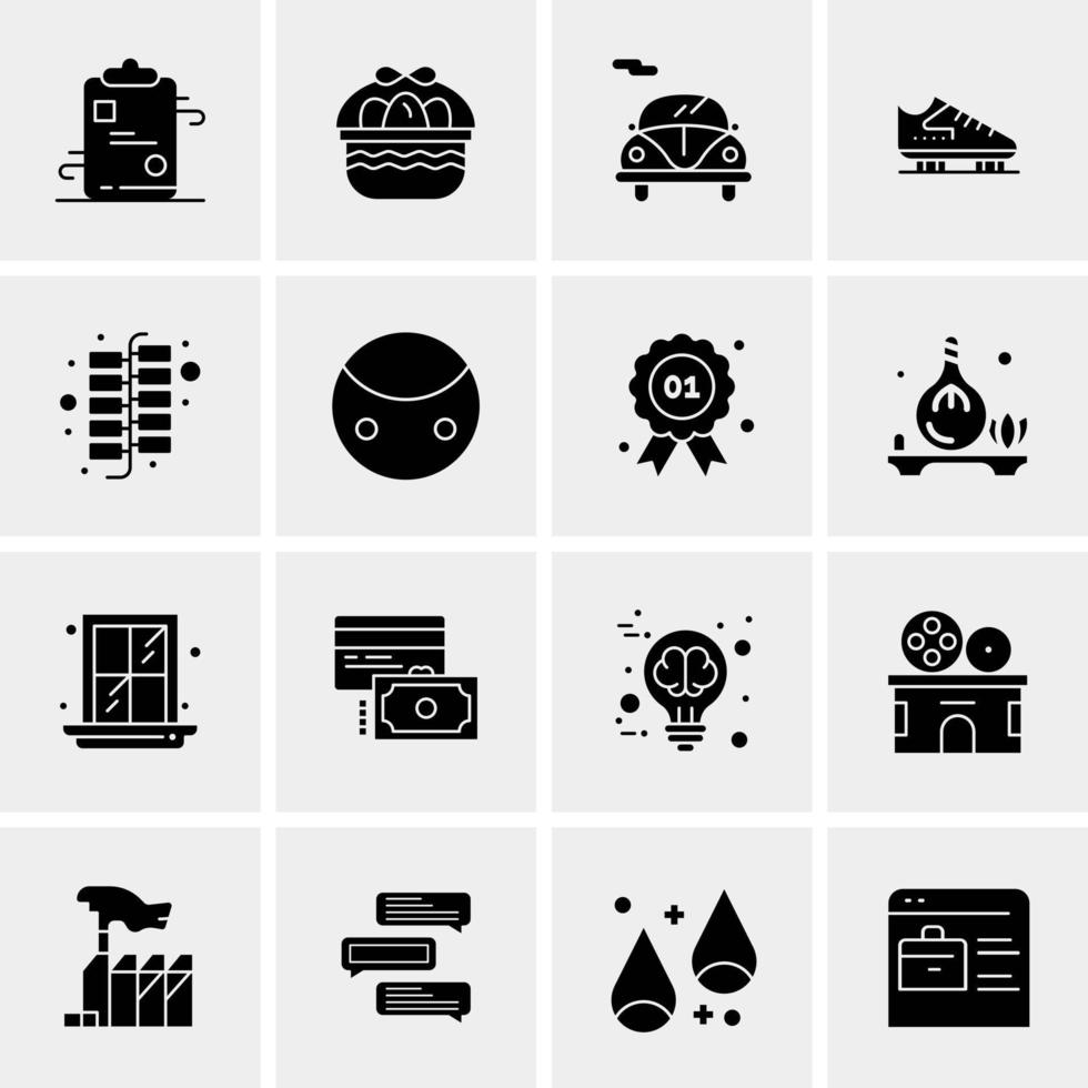 16 iconos de negocios universales vector ilustración de icono creativo para usar en proyectos relacionados con la web y dispositivos móviles