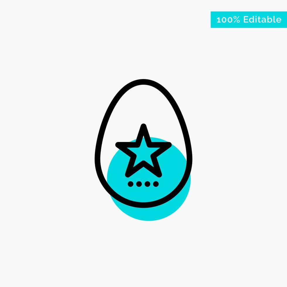 Egg Easter Holiday Spring turquoise highlight circle point Vector icon
