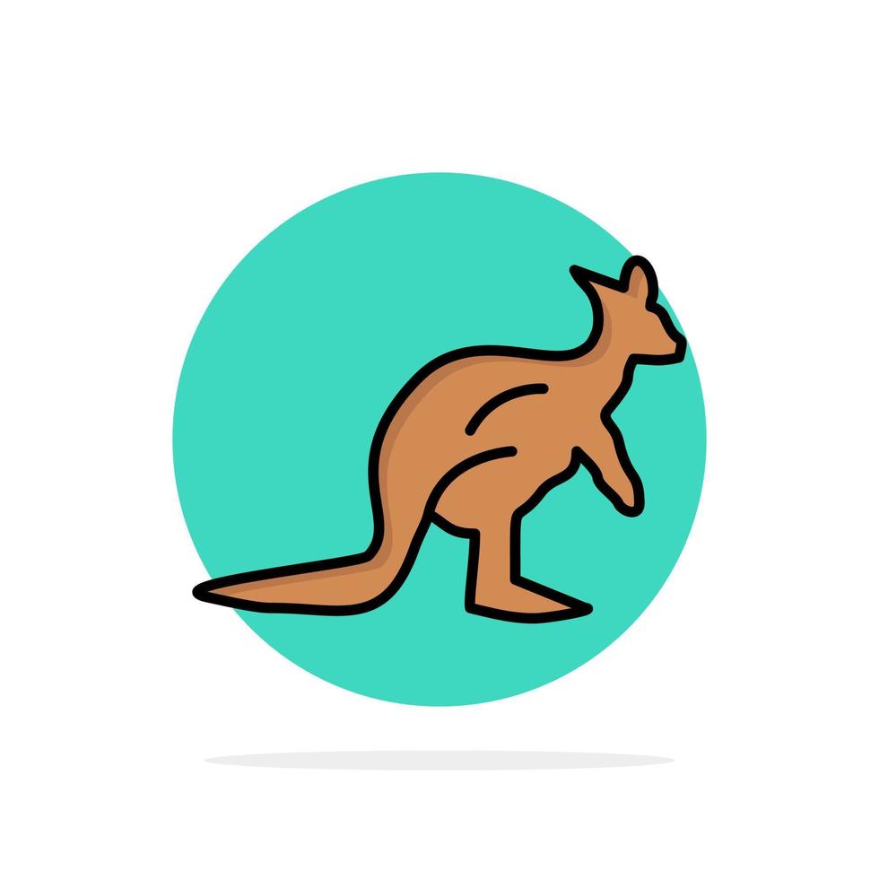 animal australia australiano indígena canguro viaje resumen círculo fondo plano color icono vector