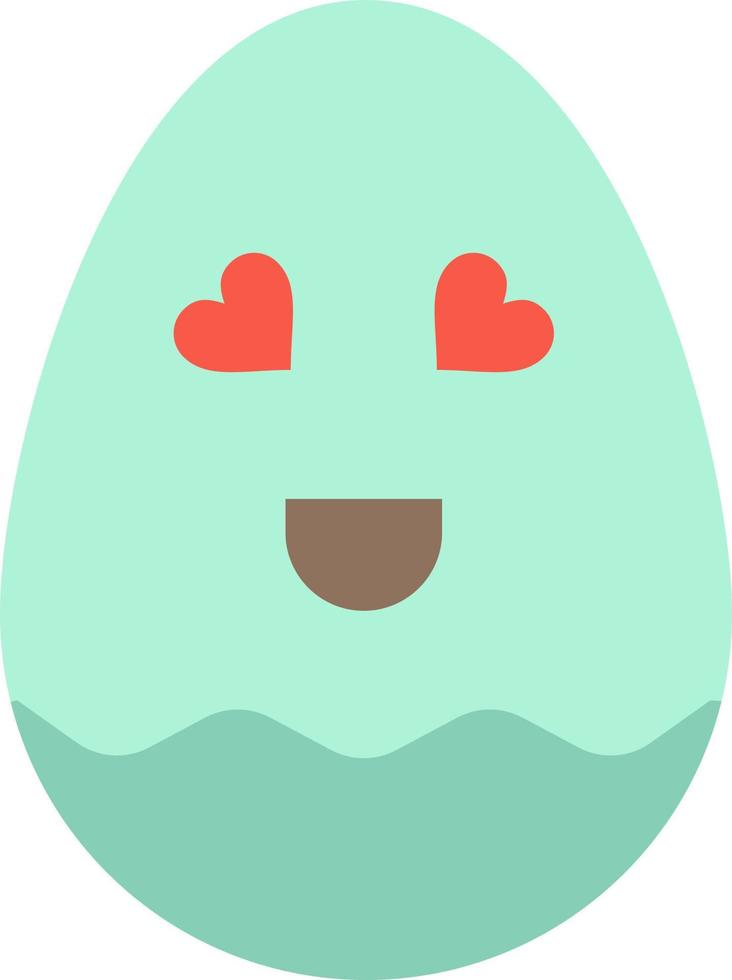 Egg Happy Easter  Flat Color Icon Vector icon banner Template