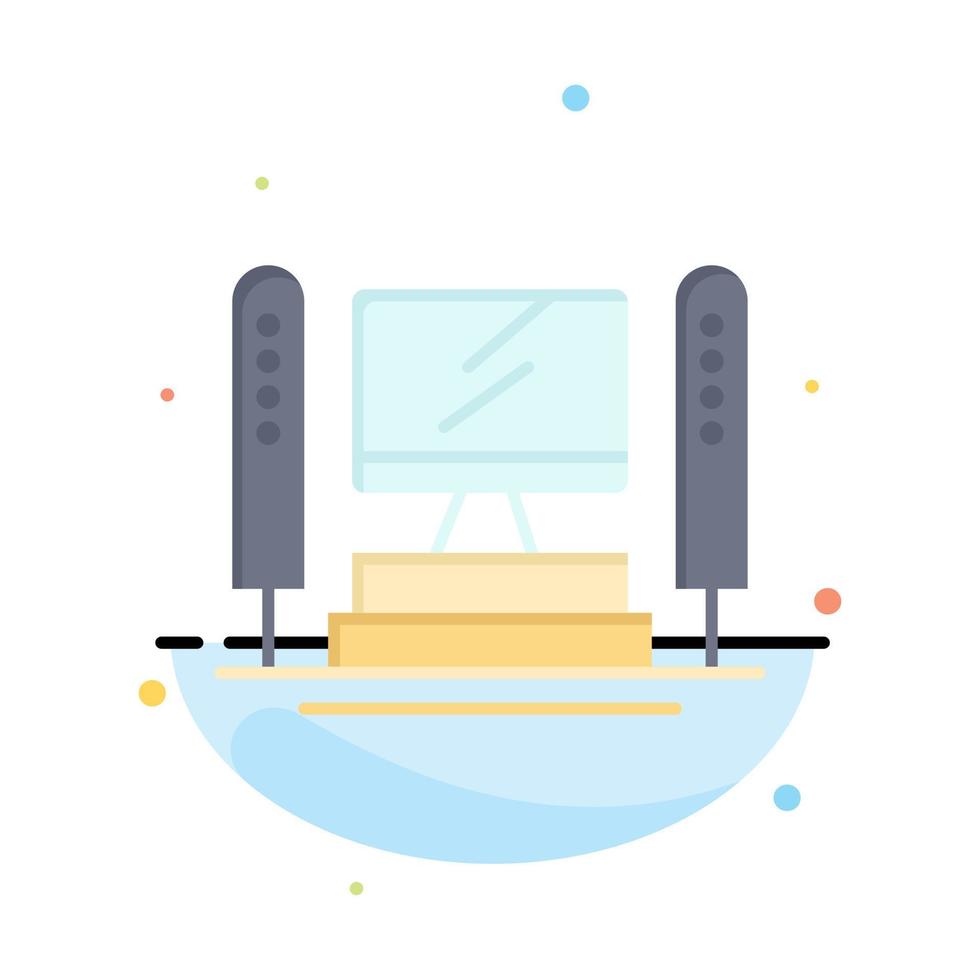 Computer Computing Server Cpu Abstract Flat Color Icon Template vector