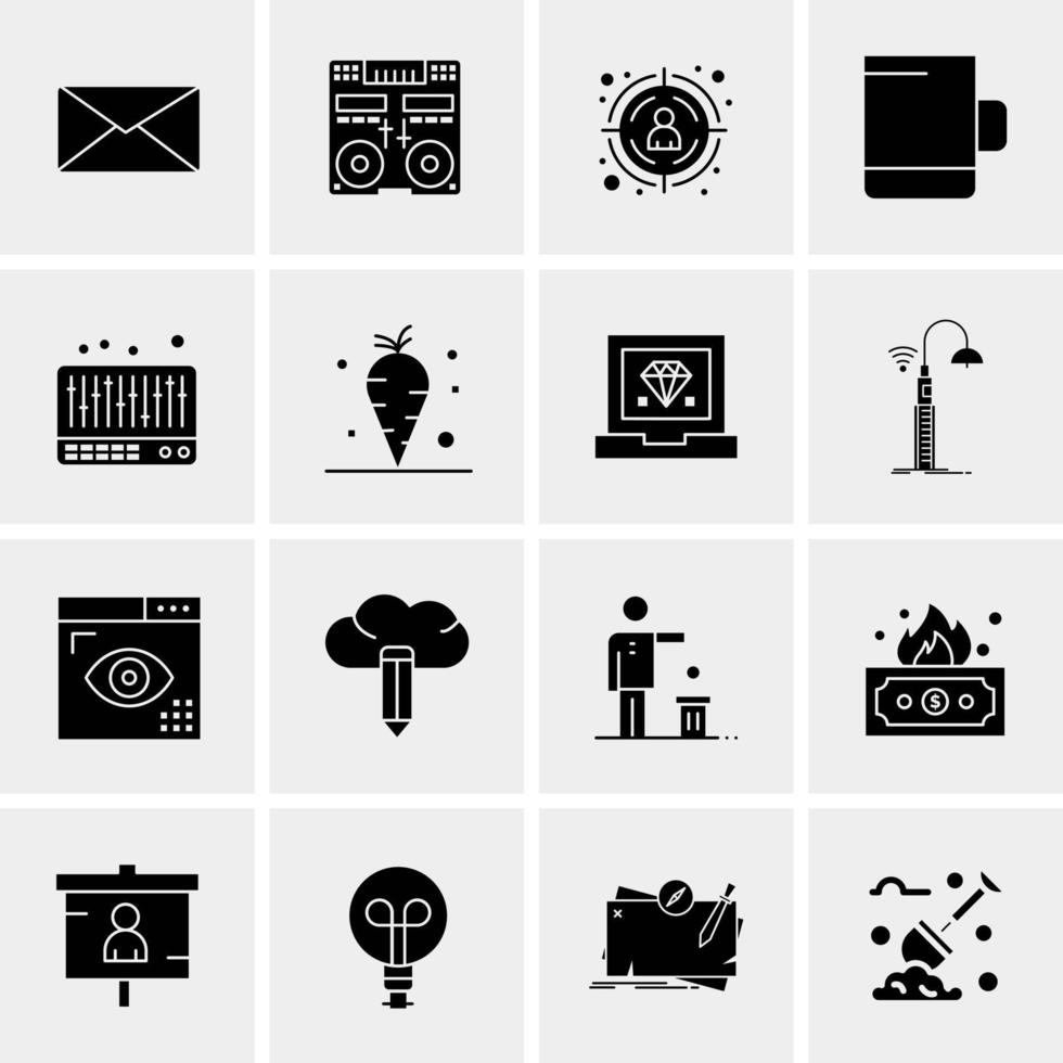 16 Universal Business Icons Vector Creative Icon Illustration to use in web and Mobile Related project