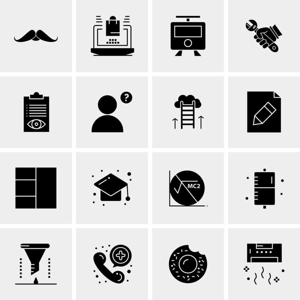 16 Universal Business Icons Vector Creative Icon Illustration to use in web and Mobile Related project