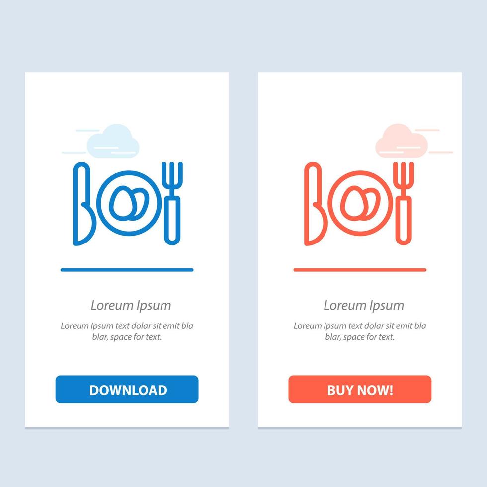 Dinner Egg Easter  Blue and Red Download and Buy Now web Widget Card Template vector