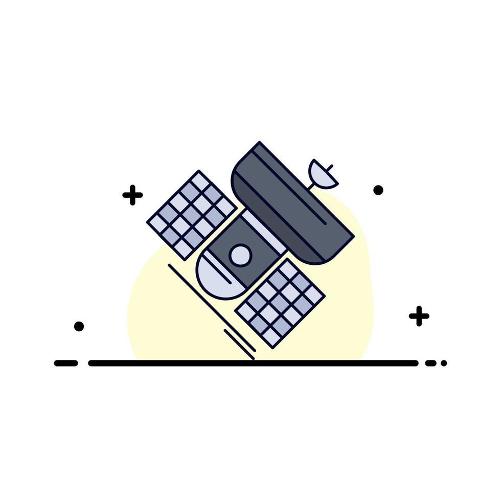 difusión radiodifusión comunicación satélite telecomunicaciones color plano icono vector
