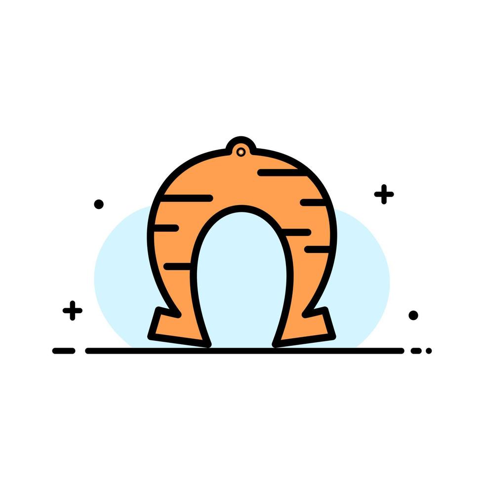 Festival Fortune Horseshoe Luck Patrick  Business Flat Line Filled Icon Vector Banner Template