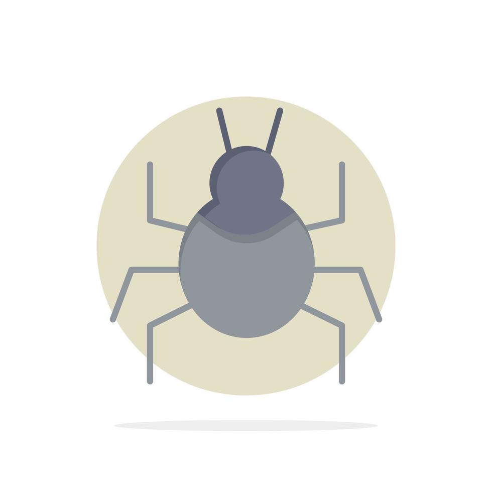 Bug Nature Virus Indian Abstract Circle Background Flat color Icon vector
