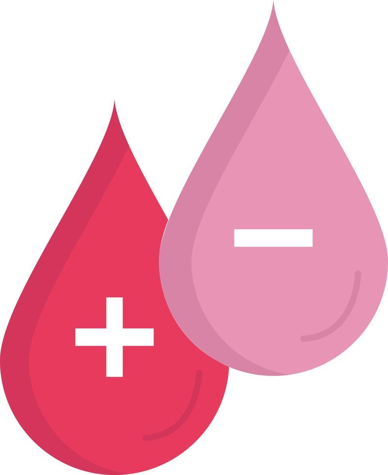 gota de sangre líquido más menos vector de icono de color plano