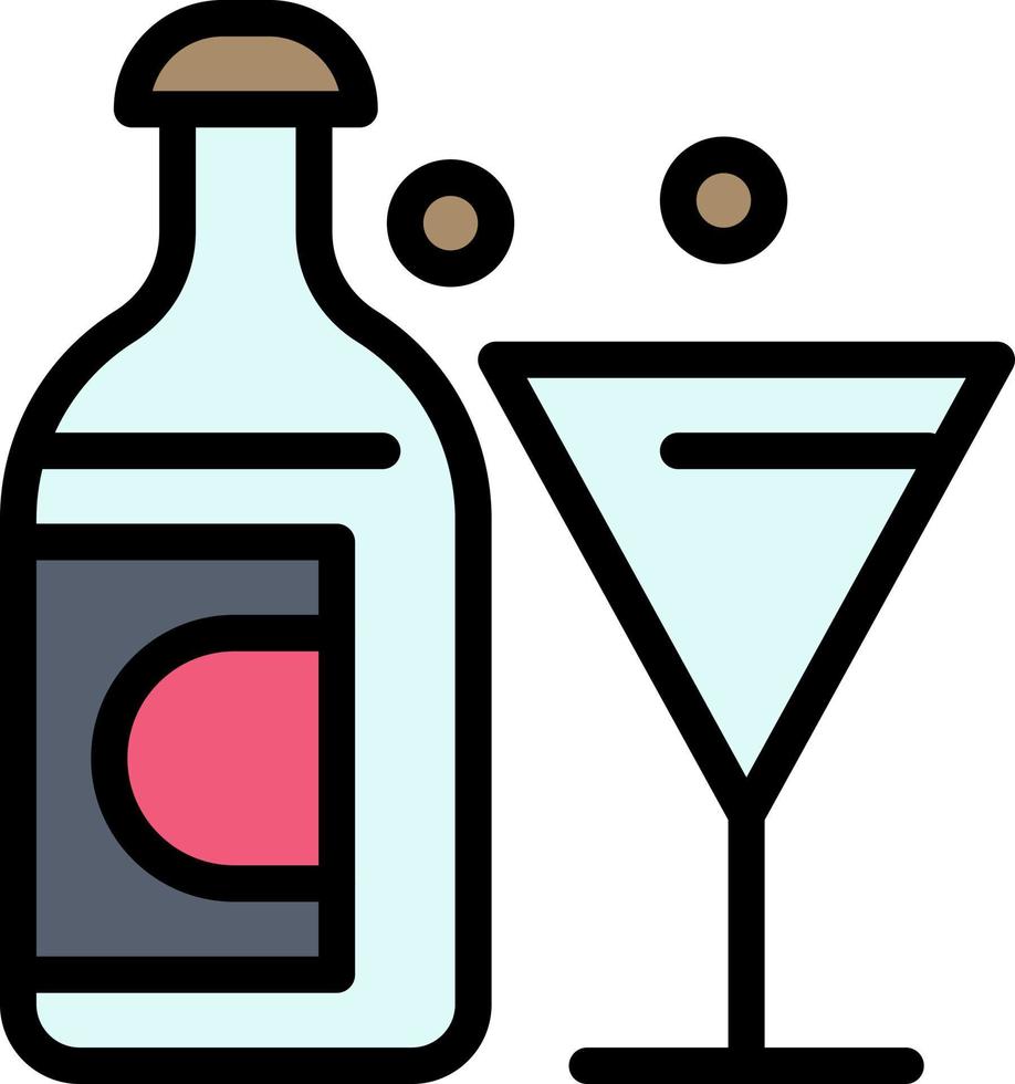 Wine Glass Bottle Easter Business Logo Template Flat Color vector