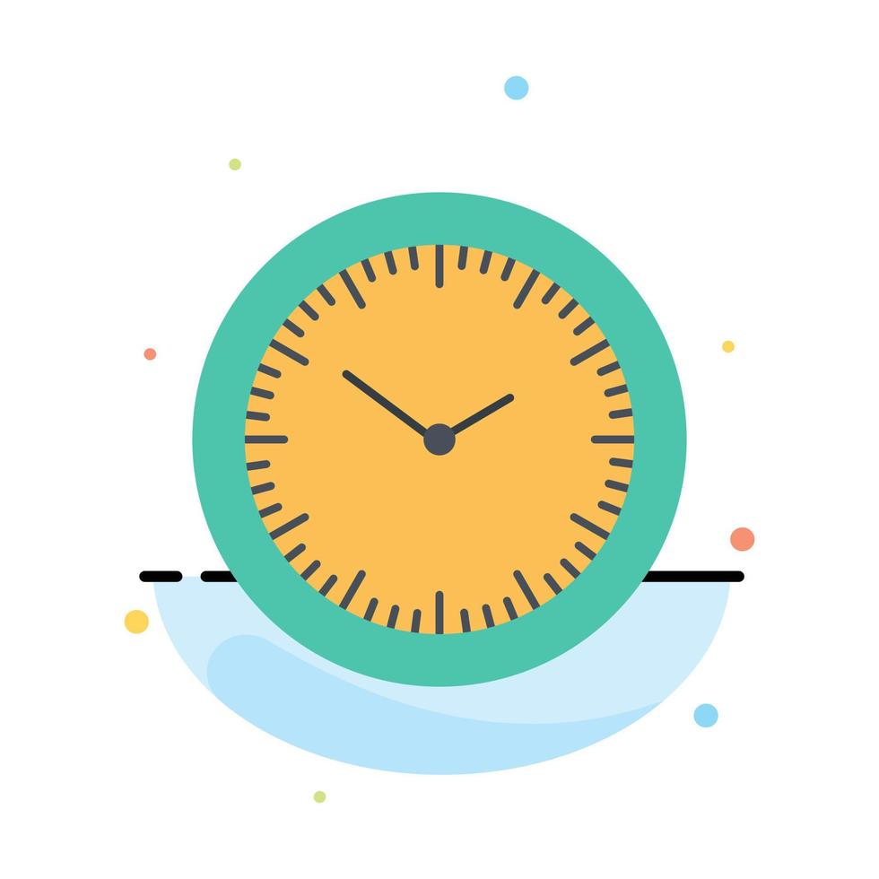 reloj de tiempo minutos temporizador plantilla de icono de color plano abstracto vector