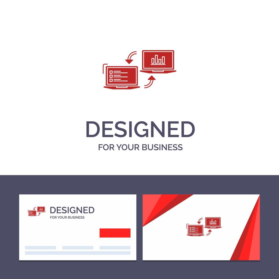 Creative Business Card and Logo template Exchange Business Completers Connection Data Information Vector Illustration