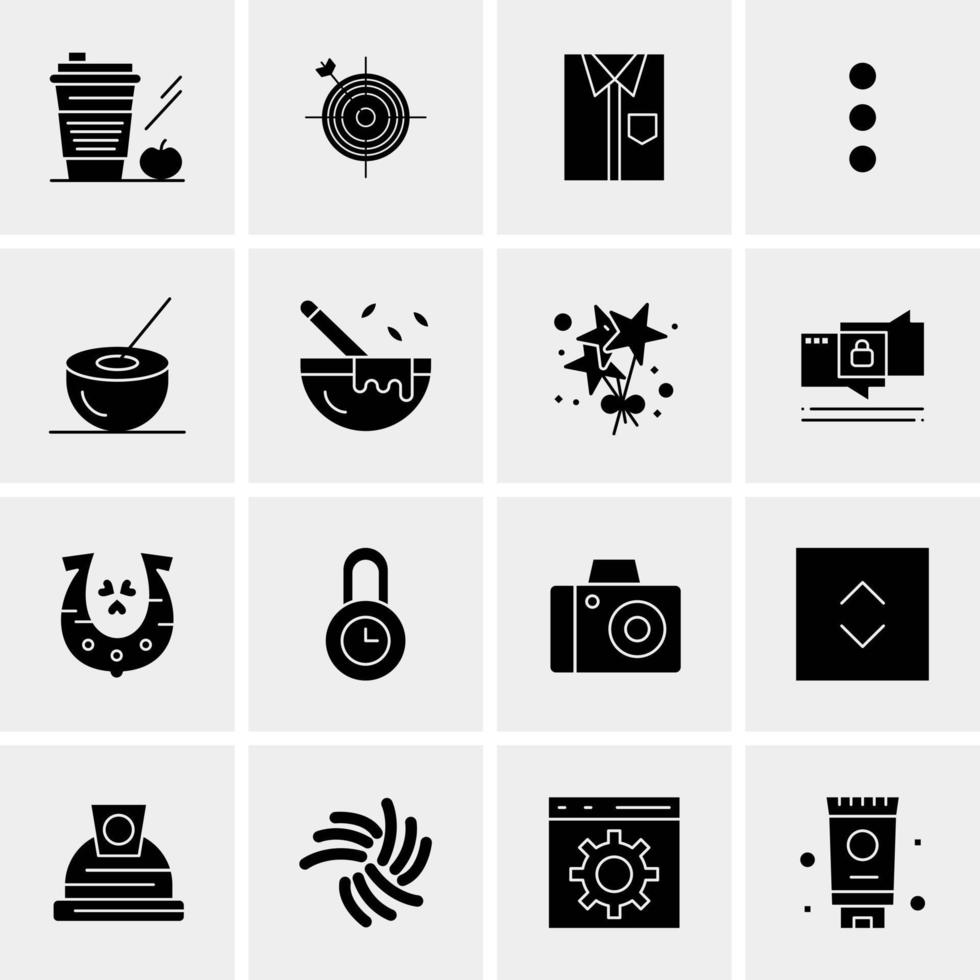 16 iconos de negocios universales vector ilustración de icono creativo para usar en proyectos relacionados con la web y dispositivos móviles