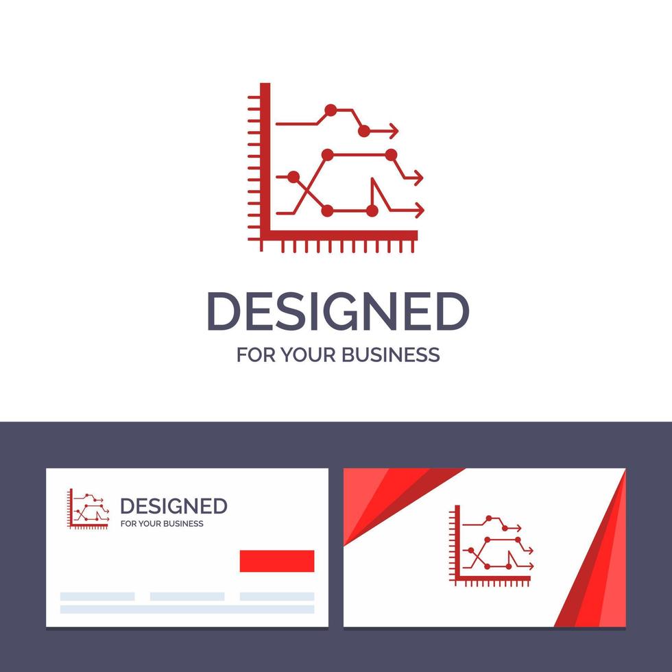 Creative Business Card and Logo template Analytics Business Chart Diagram Graph Trends Vector Illustration
