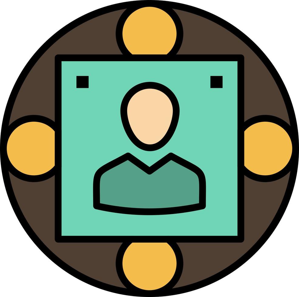 Manager Business Manager Modern Production  Flat Color Icon Vector icon banner Template