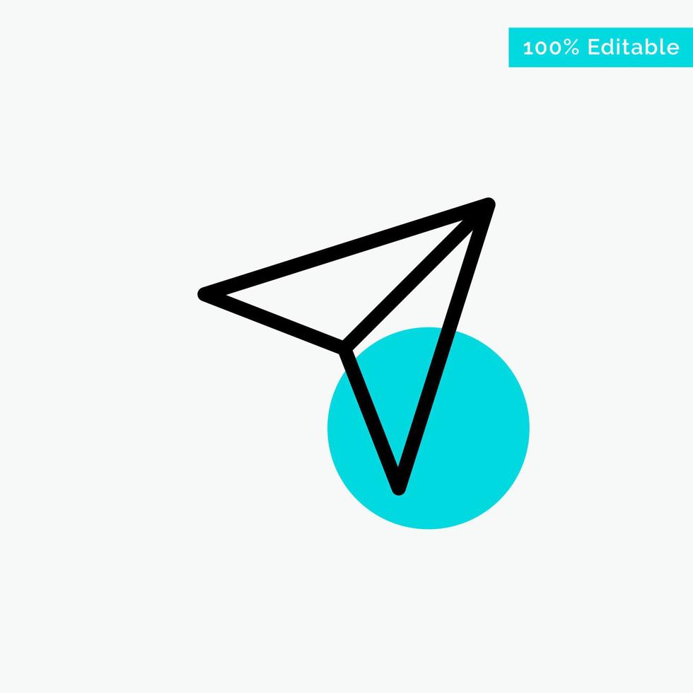 Arrow Pointer Up Next turquoise highlight circle point Vector icon