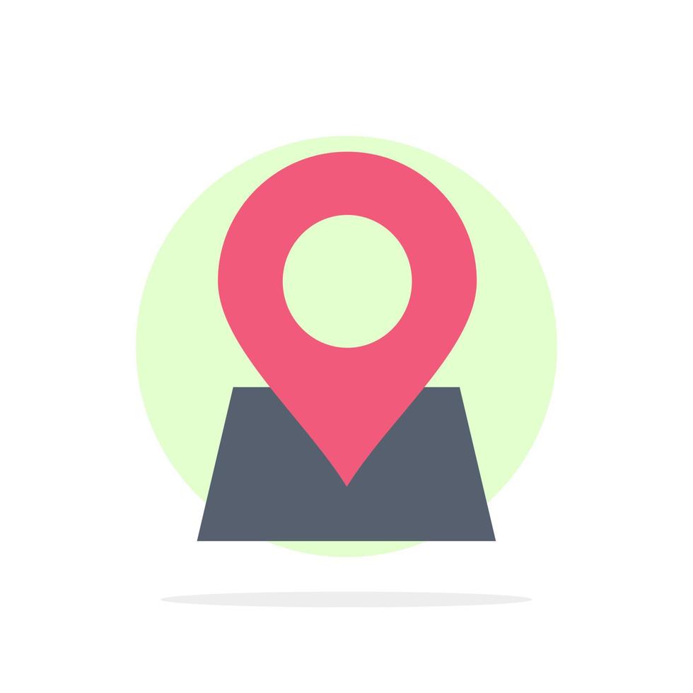 Location Map Marker Pin Abstract Circle Background Flat color Icon vector