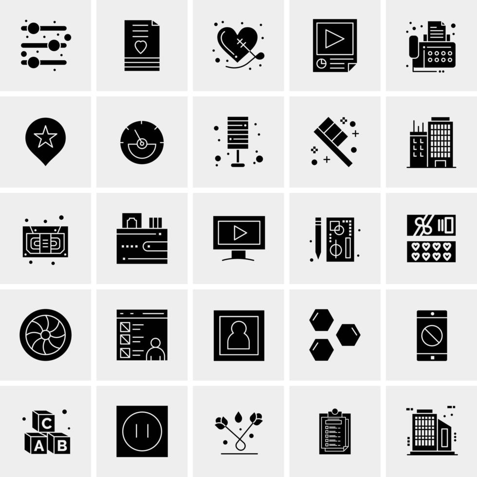 25 iconos de negocios universales vector ilustración de icono creativo para usar en proyectos relacionados con la web y dispositivos móviles