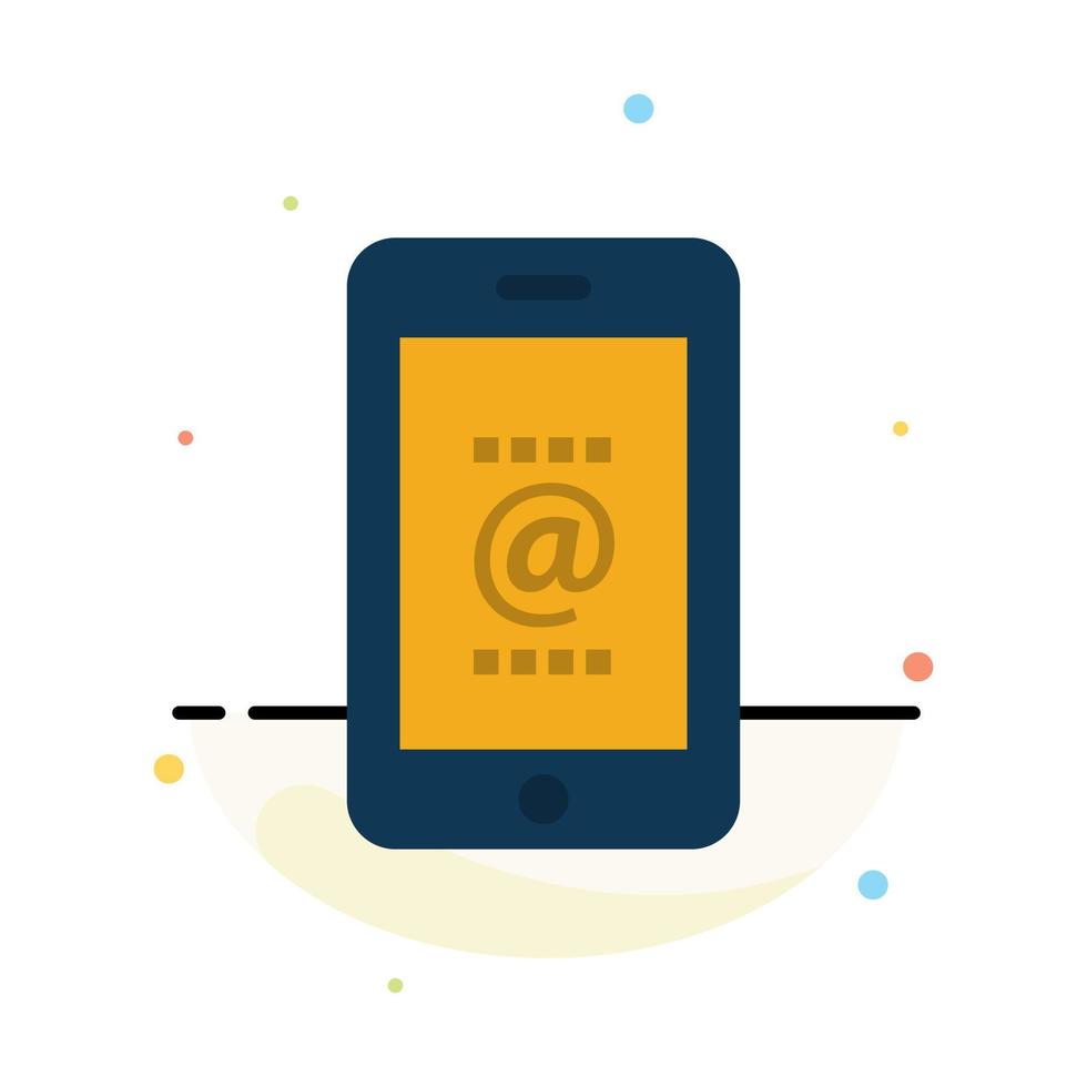 Mobile Mail Id Phone  Abstract Flat Color Icon Template vector