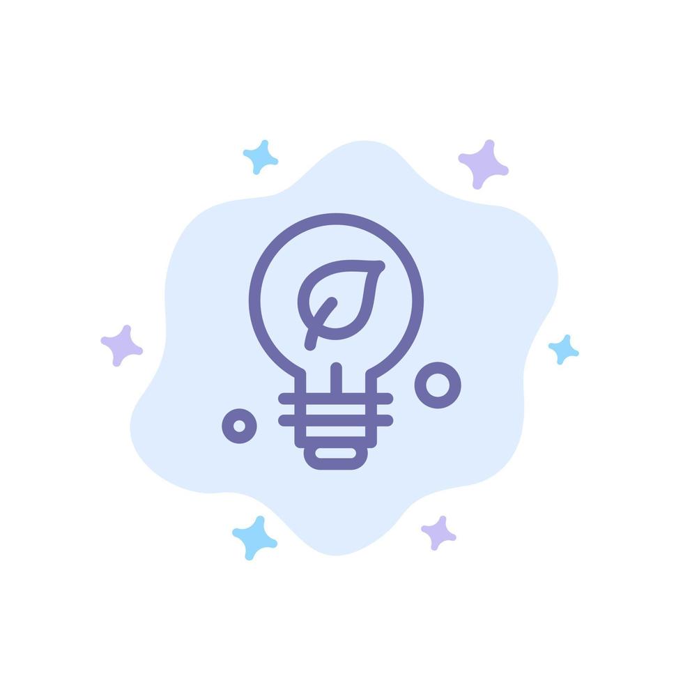 Ecology Environment Green Idea Blue Icon on Abstract Cloud Background vector