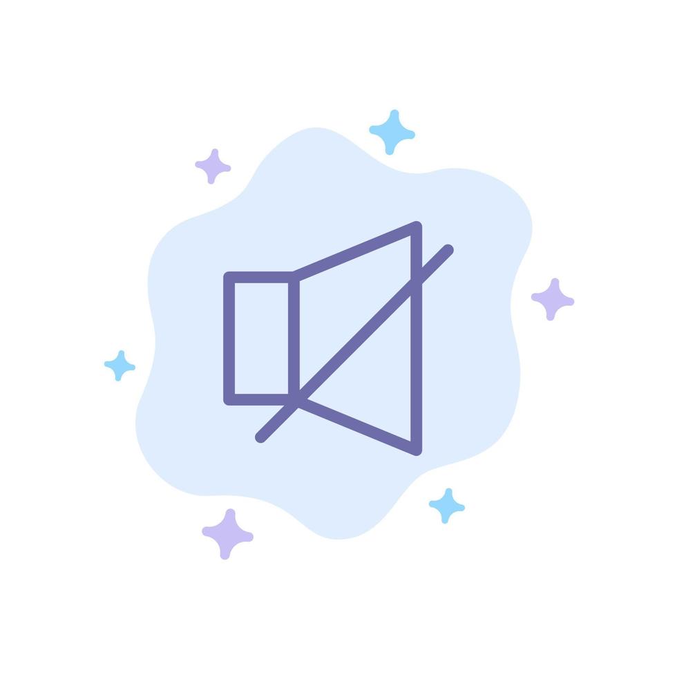 Bell Off Silent Twitter Blue Icon on Abstract Cloud Background vector