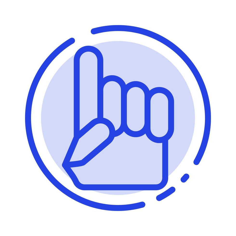 Foam Hand Hand Usa American Blue Dotted Line Line Icon vector