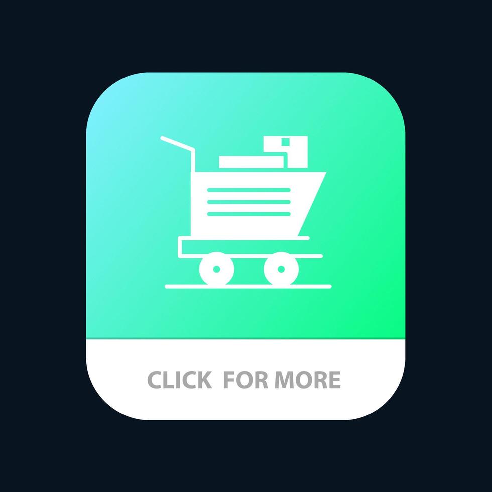 Cart Shopping Basket Mobile App Icon Design vector