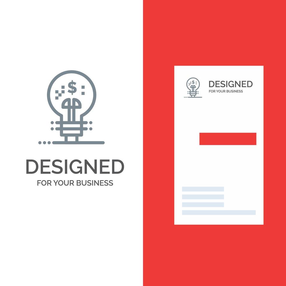 Innovation Finance Finance Idea January Grey Logo Design and Business Card Template vector