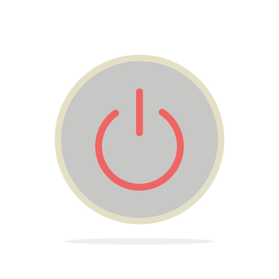 Interface On Power Ui User Abstract Circle Background Flat color Icon vector