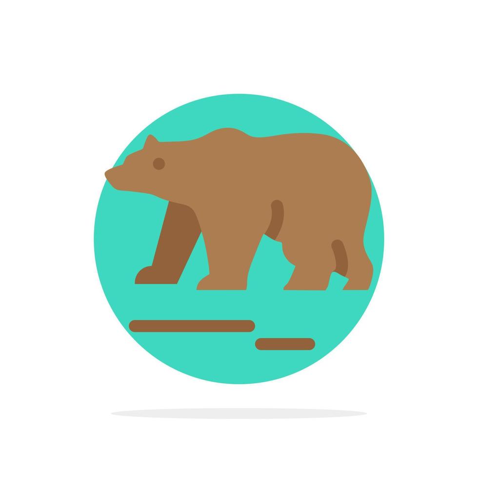 Animal Bear Polar Canada Abstract Circle Background Flat color Icon vector