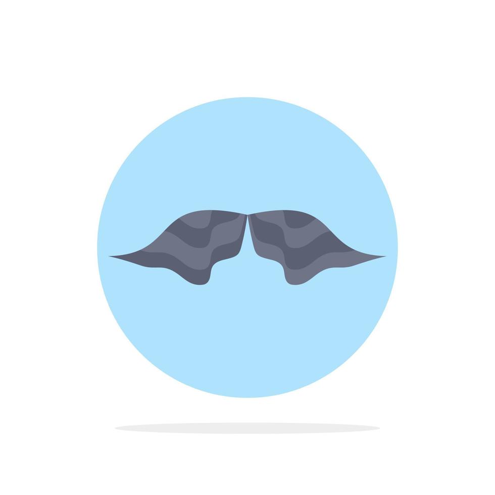 moustache Hipster movember male men Flat Color Icon Vector