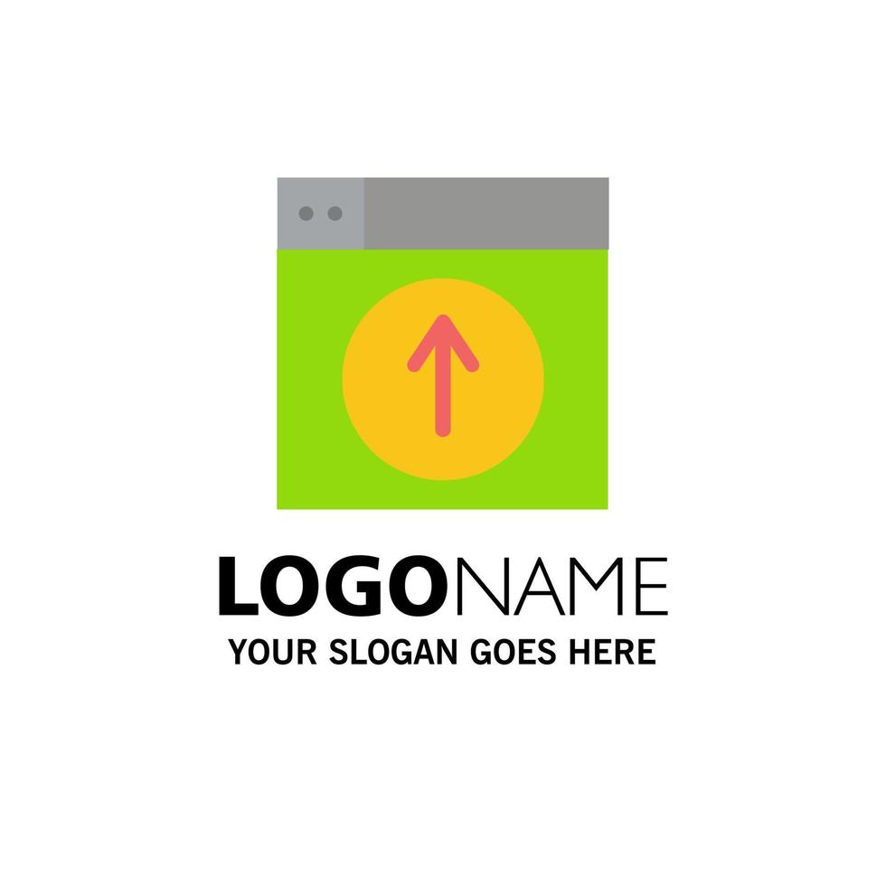 Upload Up Web Design application Business Logo Template Flat Color vector