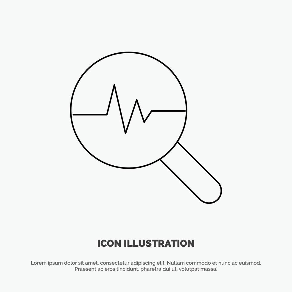 Graphic Info graphics Graph Search Chart Line Icon Vector