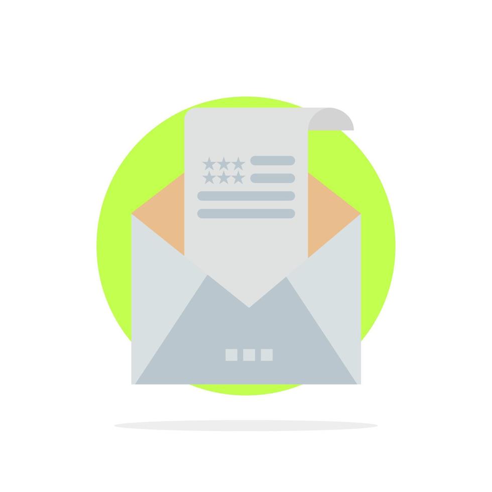 Email Envelope Greeting Invitation Mail Abstract Circle Background Flat color Icon vector