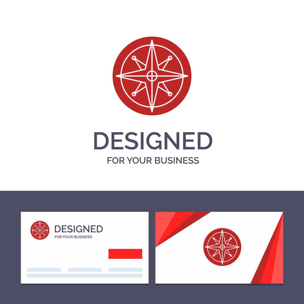 Creative Business Card and Logo template Compass Location Navigation Navigator Position Vector Illustration