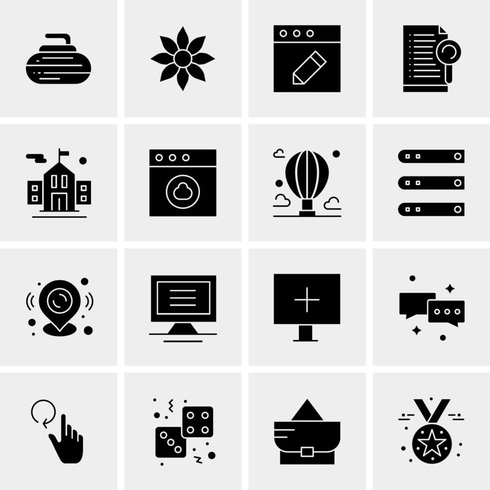 16 Universal Business Icons Vector Creative Icon Illustration to use in web and Mobile Related project