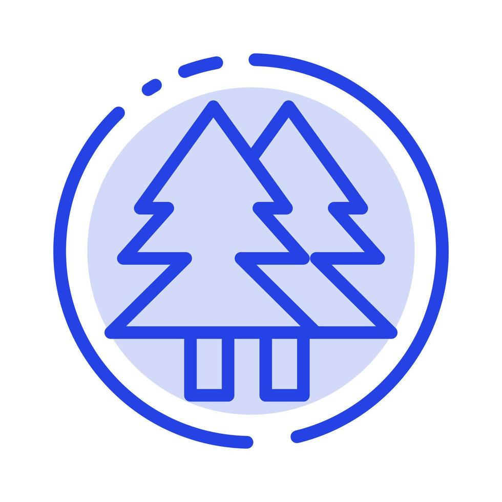 navidad eco medio ambiente verde feliz azul línea punteada icono de línea vector