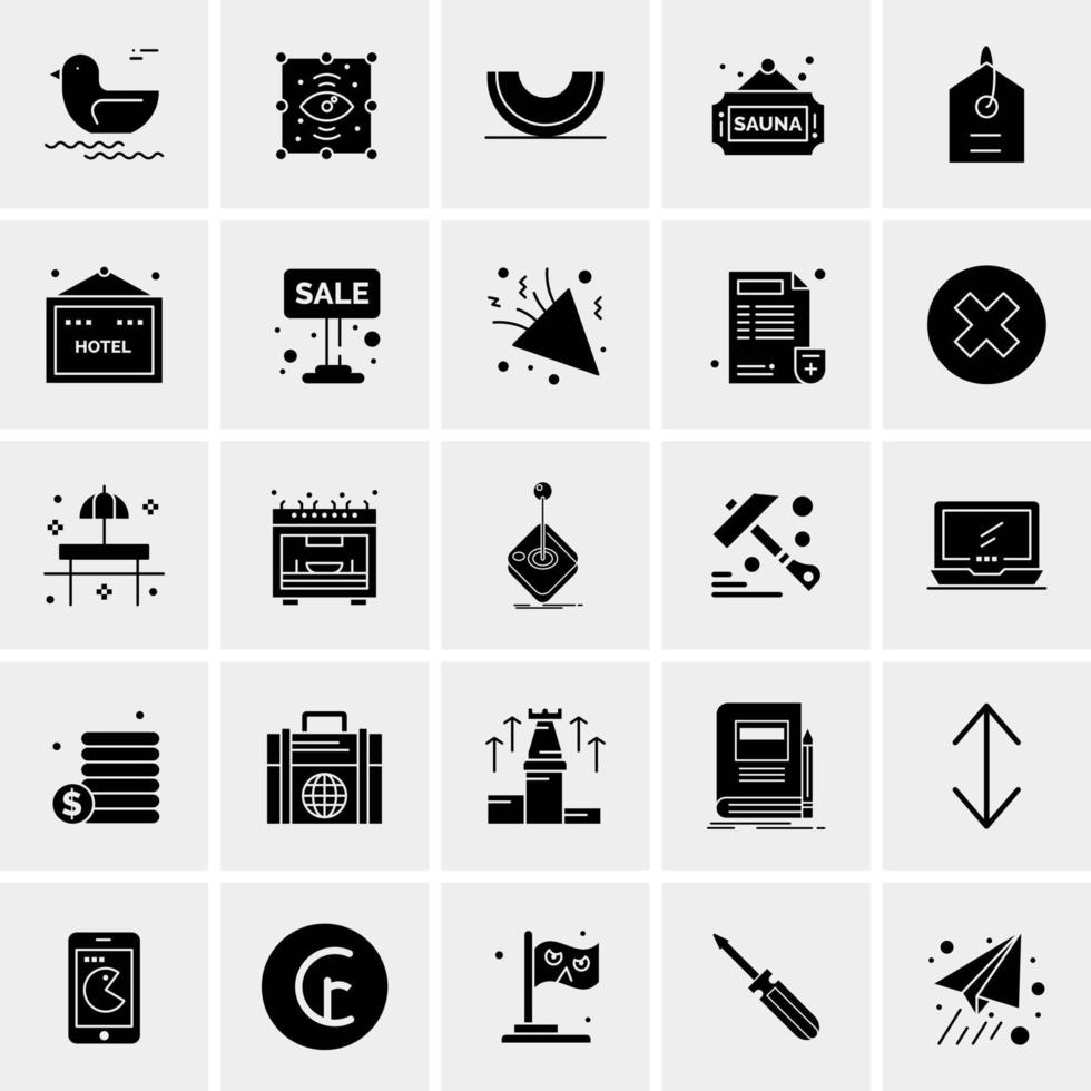 25 iconos de negocios universales vector ilustración de icono creativo para usar en proyectos relacionados con la web y dispositivos móviles