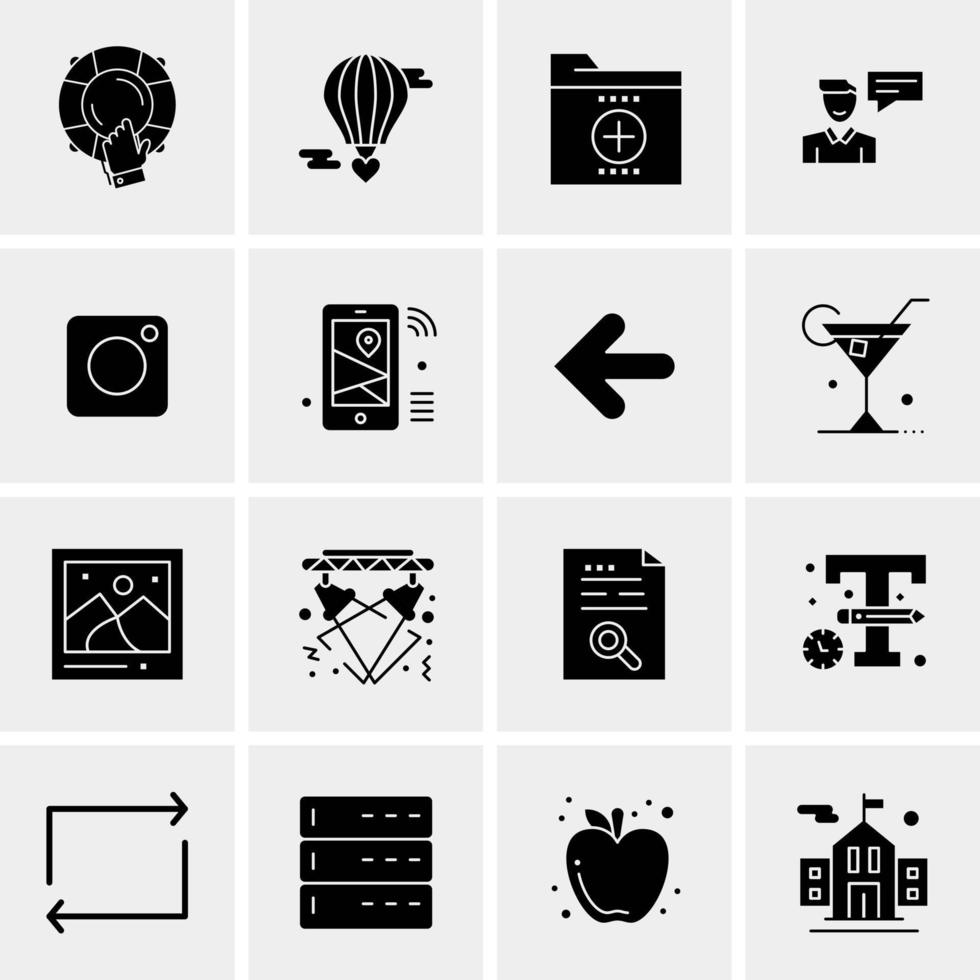 16 Universal Business Icons Vector Creative Icon Illustration to use in web and Mobile Related project