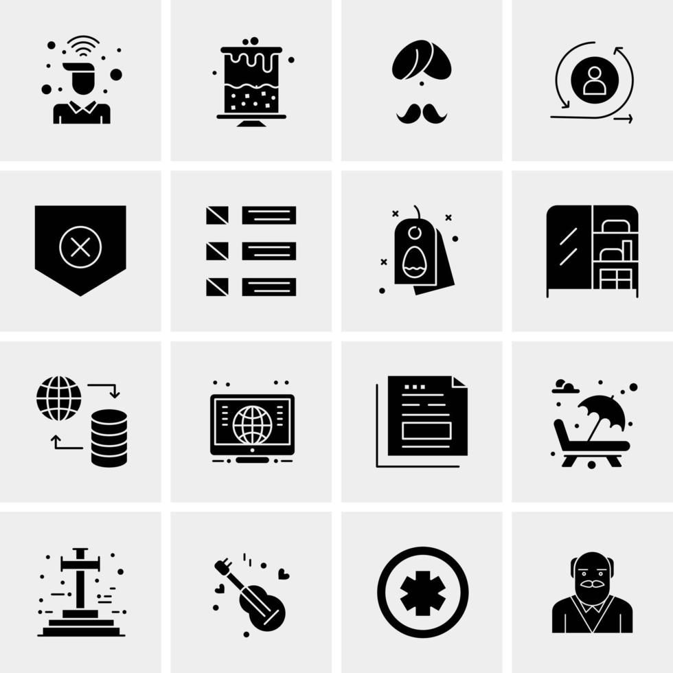 16 Universal Business Icons Vector Creative Icon Illustration to use in web and Mobile Related project