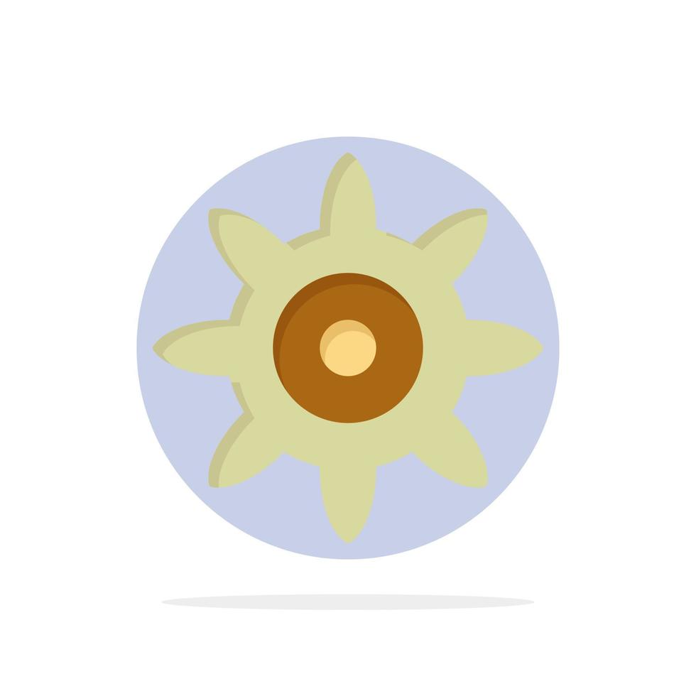Setting Gear Abstract Circle Background Flat color Icon vector