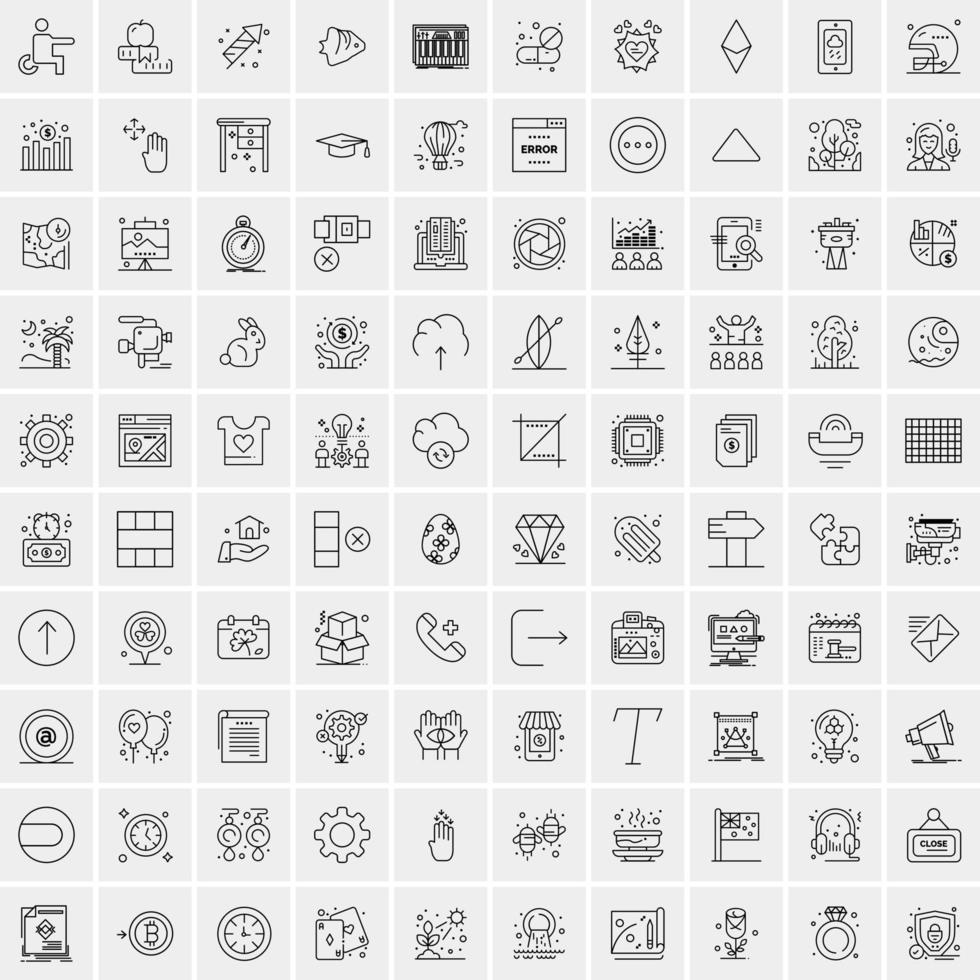 100 Business Icons for web and Print Material vector