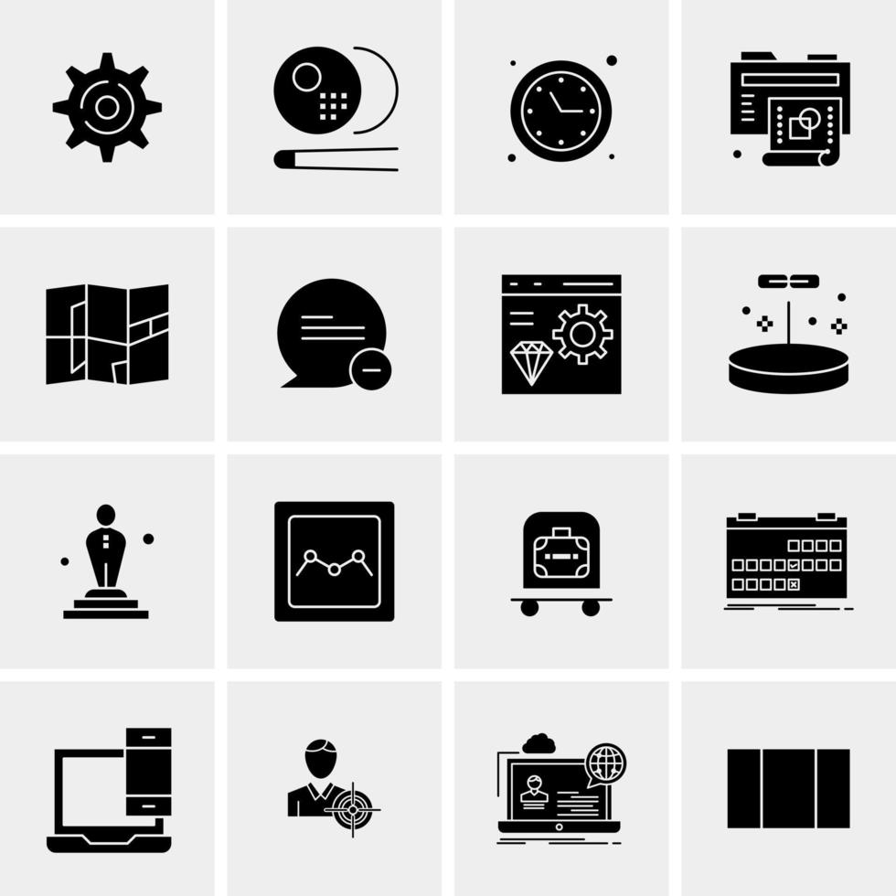 16 Universal Business Icons Vector Creative Icon Illustration to use in web and Mobile Related project