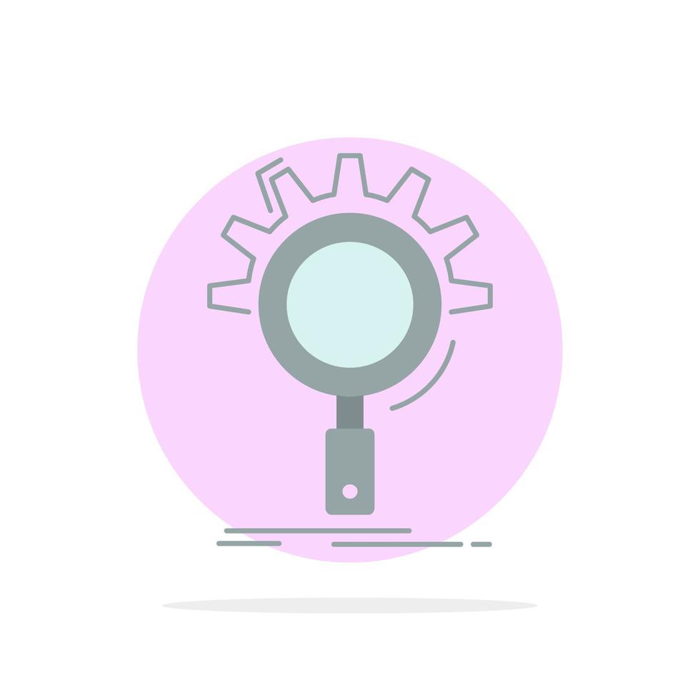seo search optimization process setting Flat Color Icon Vector
