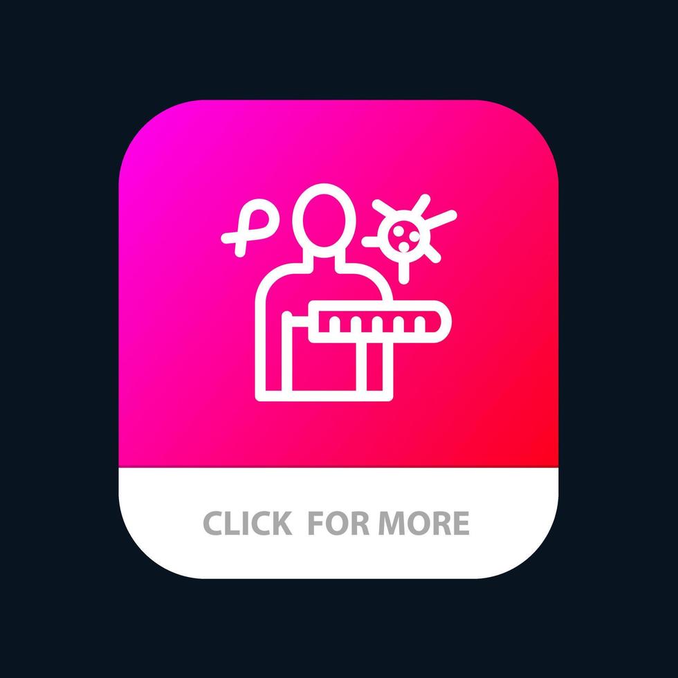 etapa de verificación de estado de enfermedad de virus botón de aplicación móvil versión de línea de android e ios vector