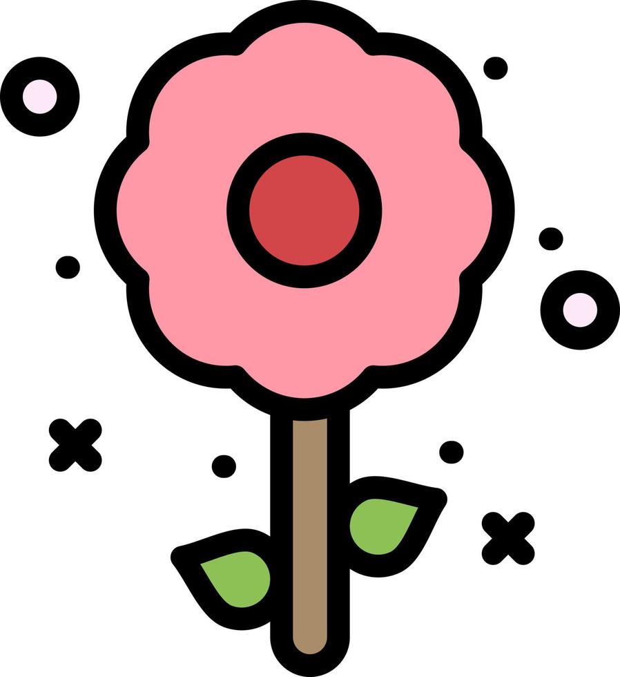 flor planta pascua vacaciones empresa logotipo plantilla color plano vector