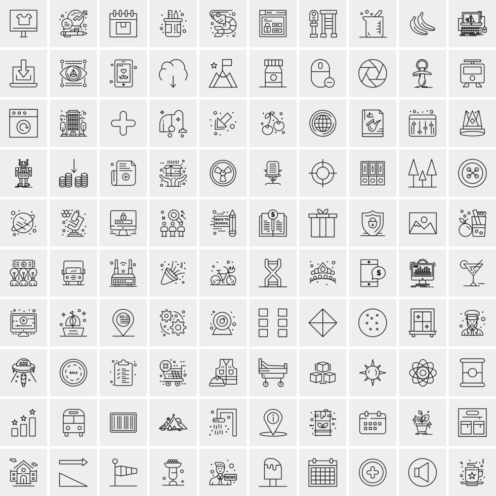 100 Business Icons for web and Print Material vector