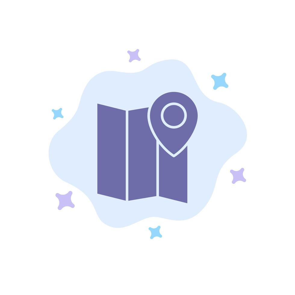 Location Map Marker Pin Blue Icon on Abstract Cloud Background vector