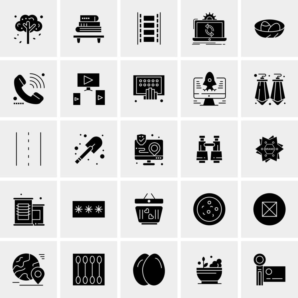 25 iconos de negocios universales vector ilustración de icono creativo para usar en proyectos relacionados con la web y dispositivos móviles