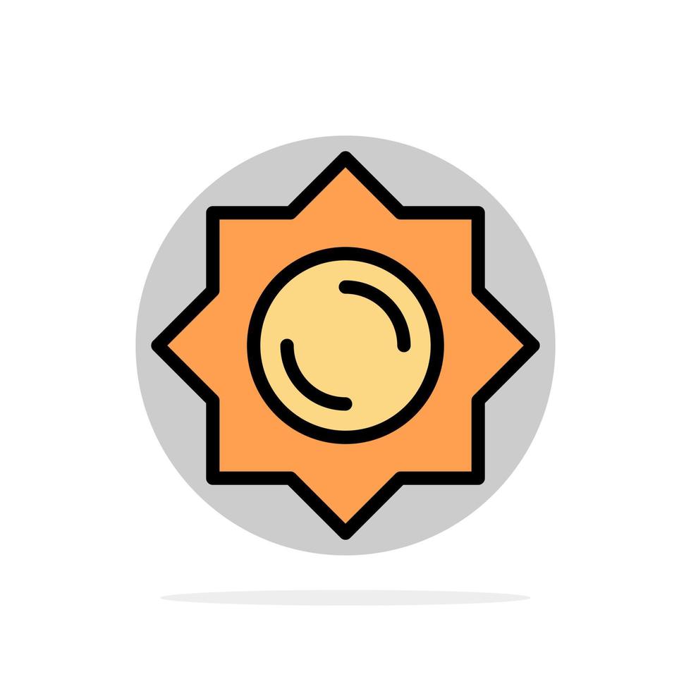 Sun Sunshine Greece Abstract Circle Background Flat color Icon vector