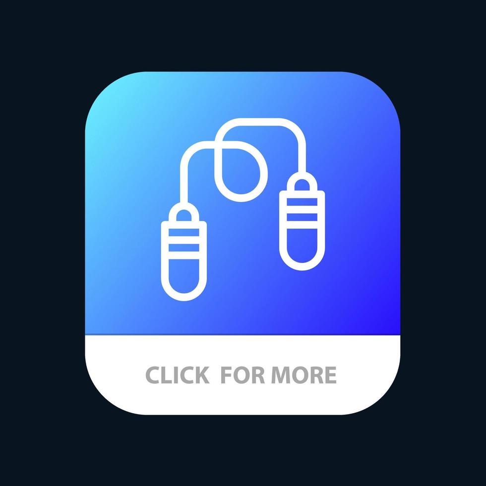 Exercise Fitness Jump Rope Jumping Mobile App Button Android and IOS